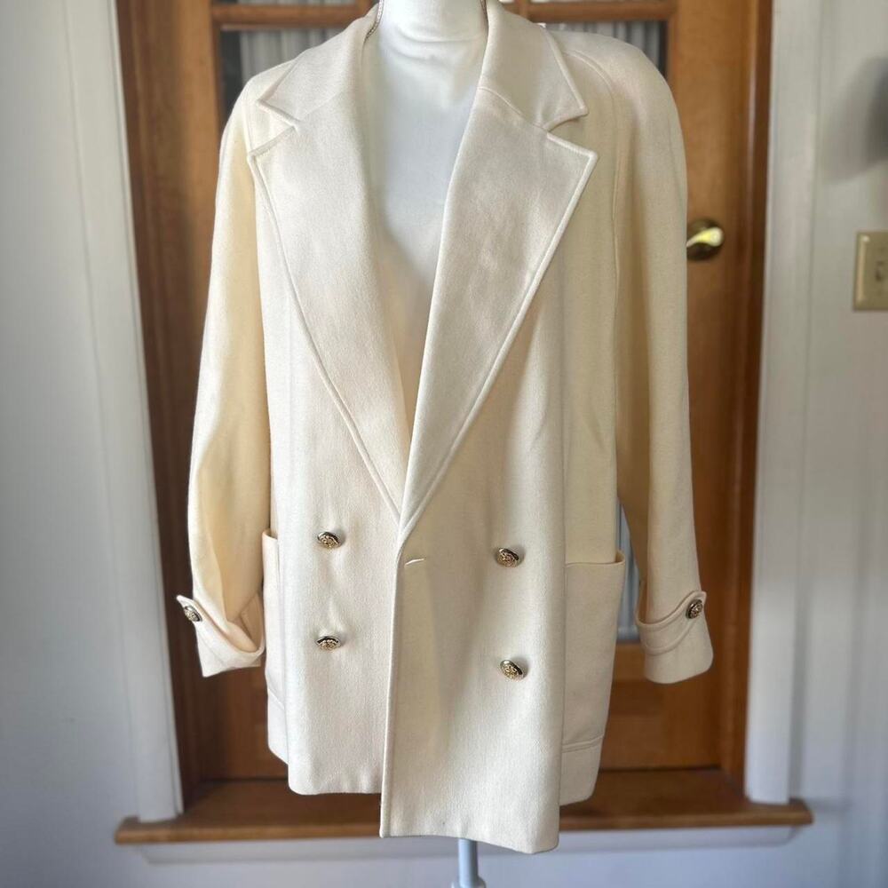 Vintage merino wool ivory jacket Size 12
